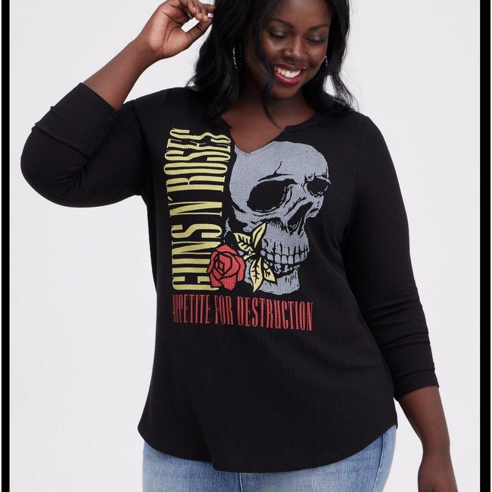 TORRID Guns N Roses 3/4 length sleeve